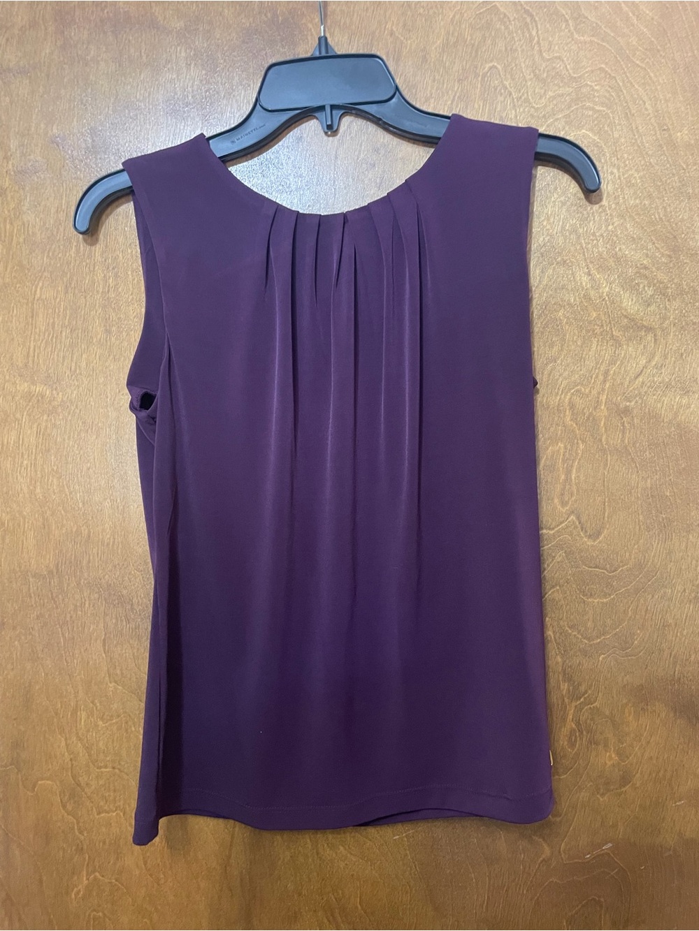 Calvin Klein Sleeveless Pleated Camisole - Plum